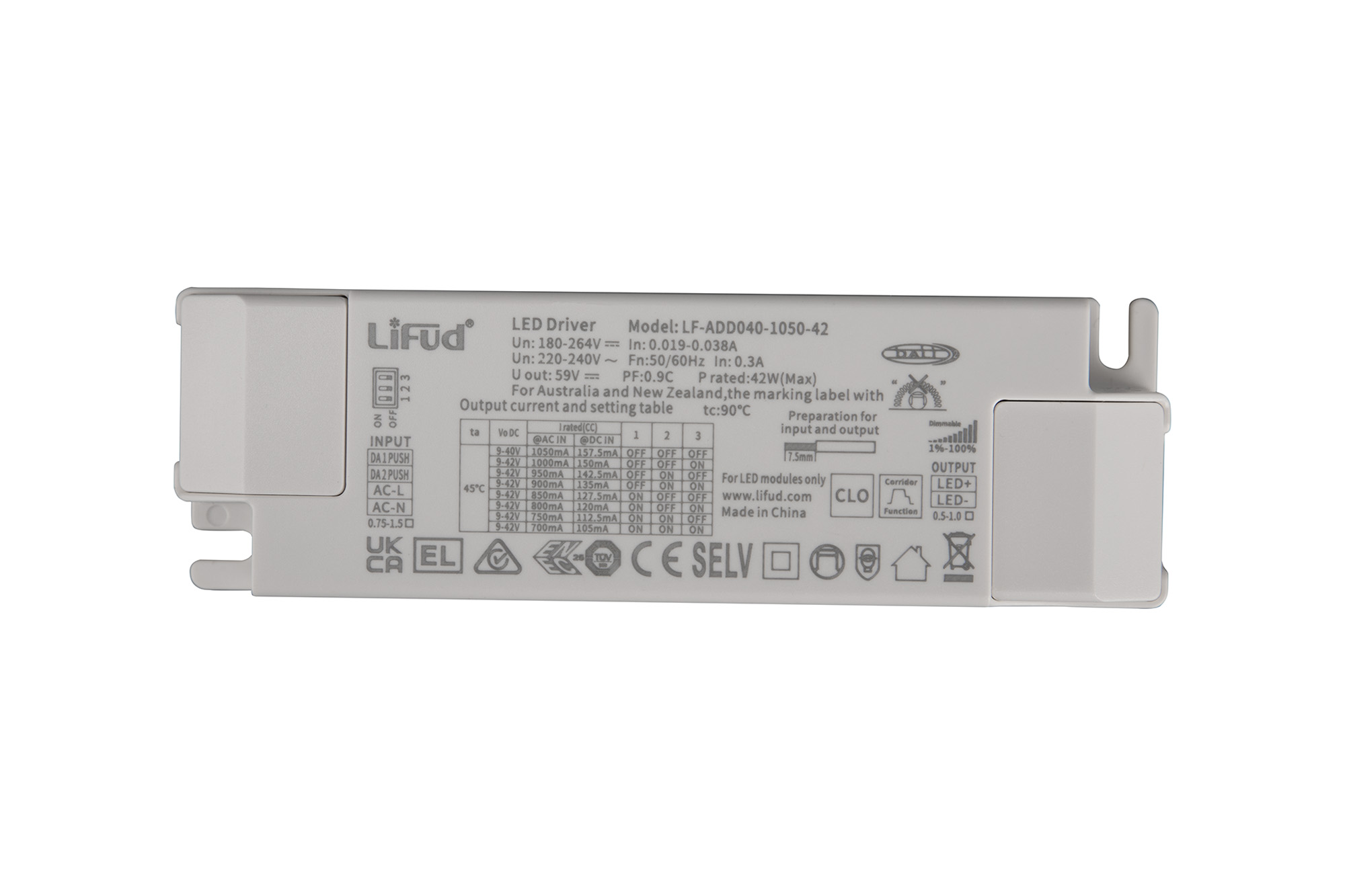 M8815  Sunset, 40W, 1000mA, LED Driver, Dali Push, 5yrs Warranty